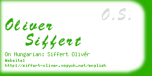 oliver siffert business card
