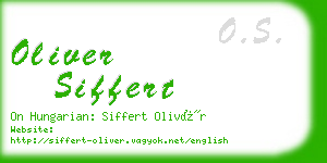 oliver siffert business card